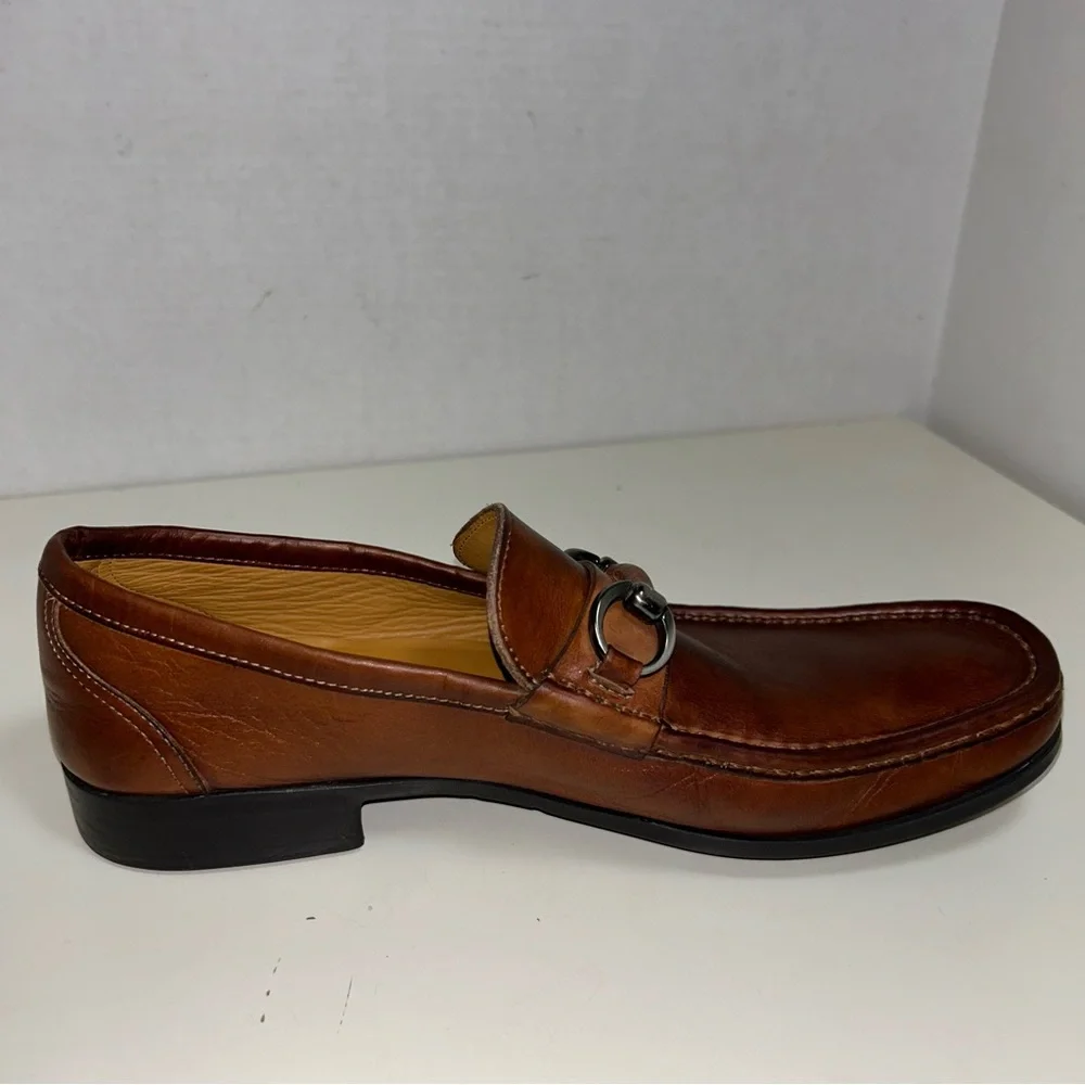 Magnanni Brown Leather Bit Loafers